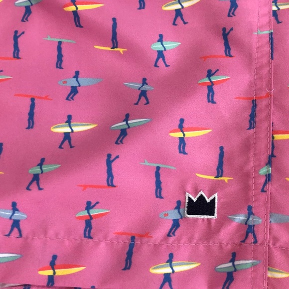 NWT Crown & Ivy Pink Drawstring Swim Trunks size XXL - Picture 4 of 11